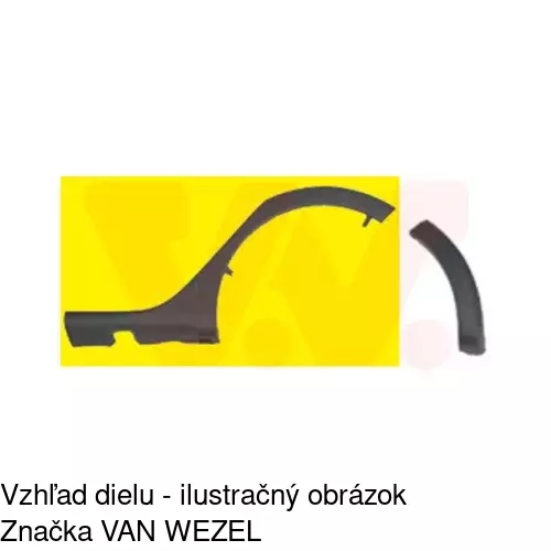 Lišta blatníka 28B281-5 /POLCAR/