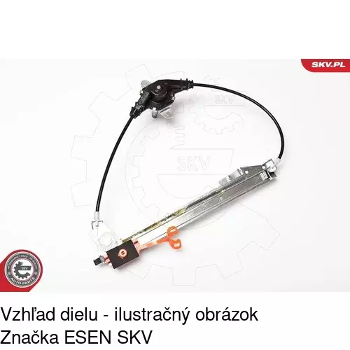 Elektrický mechanizmus okna dverí 3024PSE8 /POLCAR/ - obr. 4