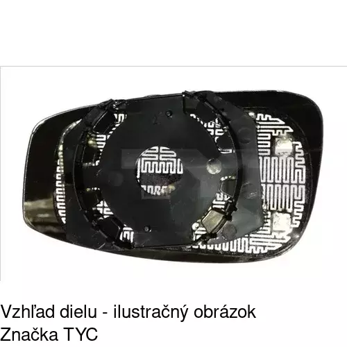 Sklo vonkajšieho zrkadla s držiakom 3030545M /POLCAR/ - obr. 2