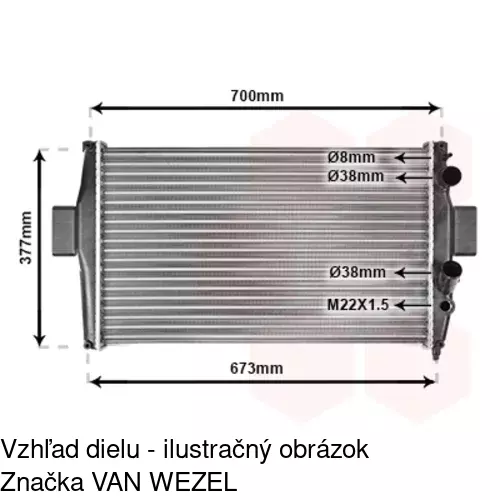 Chladiče vody 305008A5 /POLCAR/ - obr. 2