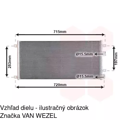 Chladiče klimatizácie 3052K8C2S /POLCAR/ - obr. 3