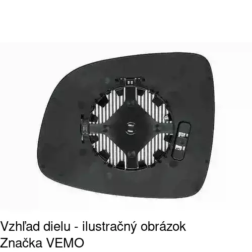 Sklo vonkajšieho zrkadla s držiakom 3075542M /POLCAR/ - obr. 3