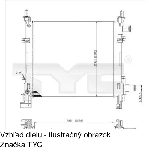 Chladiče vody 320008A1 /POLCAR/ - obr. 1