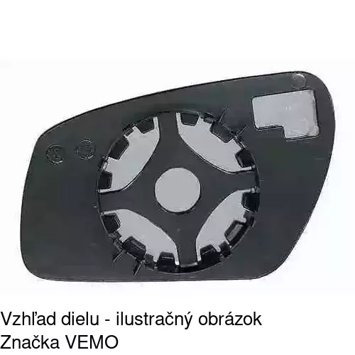 Sklo vonkajšieho zrkadla s držiakom 3218545E /POLCAR/ - obr. 2