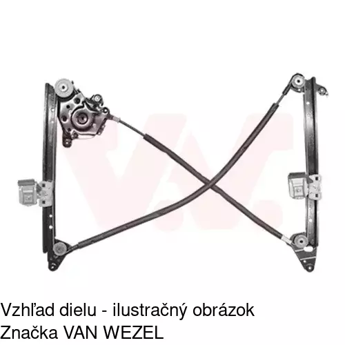 Mechanizmus sťahovania okna elektrický bez motora 3240PSG3 /POLCAR/ - obr. 2