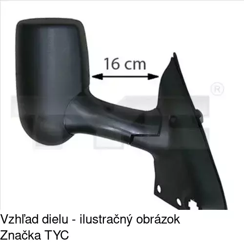 Sklo vonkajšieho zrkadla 3247548E /POLCAR/ - obr. 2
