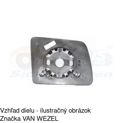 Sklo vonkajšieho zrkadla s držiakom 3259544E /POLCAR/ - obr. 1