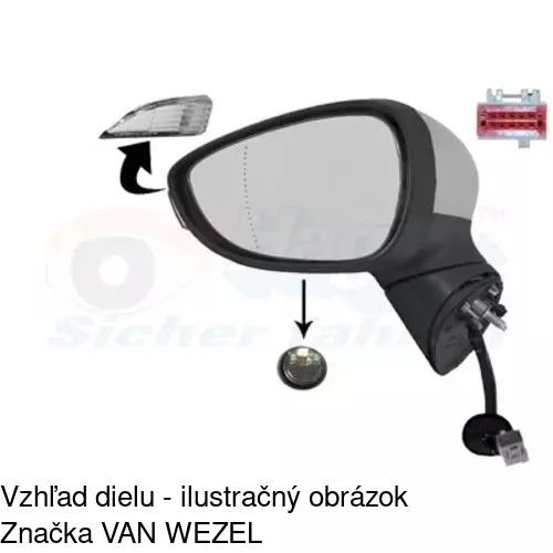 Vonkajšie zrkadlo 32B1514M /POLCAR/ - obr. 5