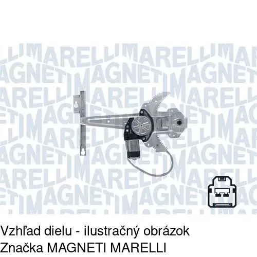 Mechanizmus sťahovania okna elektrický bez motora POLCAR 3875PSG4