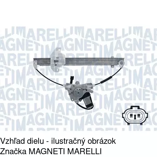 Elektrický mechanizmus okna dverí 4007PSE4 /POLCAR/ - obr. 1