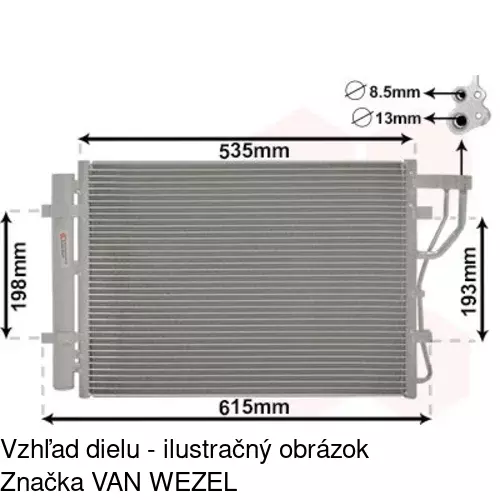 Chladiče klimatizácie 40L1K8C1S /POLCAR/ - obr. 1