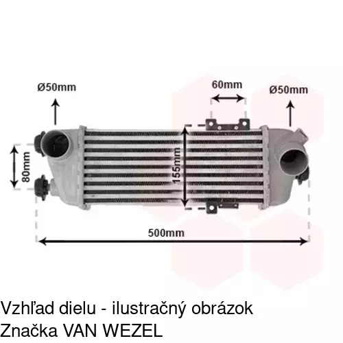 Chladiče vzduchu (Intercoolery) 4114J8-1 /POLCAR/ - obr. 5