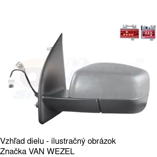 Rám vonkajšieho zrkadla 432454PM /POLCAR/ - obr. 5