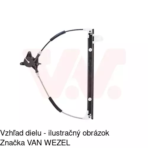 Mechanizmus sťahovania okna elektrický bez motora POLCAR 4519PSG4