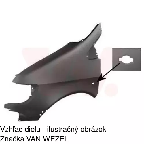 Predný blatník 501201 /POLCAR/ - obr. 2