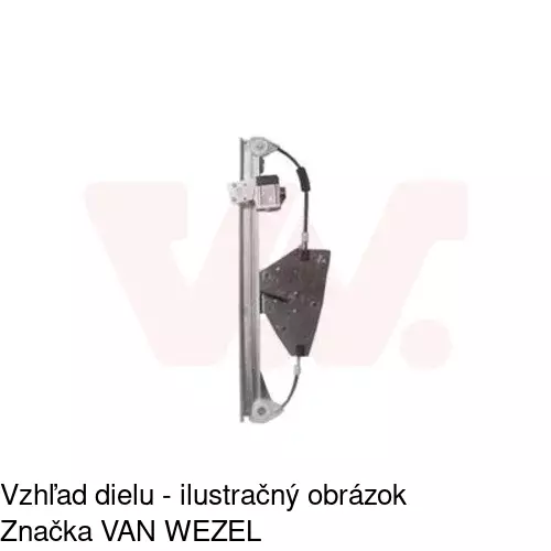 Mechanizmus sťahovania okna elektrický bez motora 5016PSG2 /POLCAR/ - obr. 3