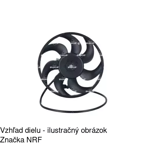 Ventilátor bez krytu / podpery 504023U1 /POLCAR/ - obr. 2