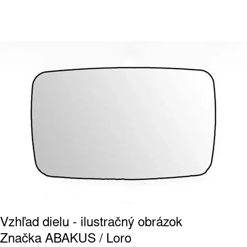 Sklo vonkajšieho zrkadla s držiakom 5062552E /POLCAR/ - obr. 1