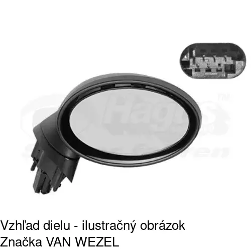 Rám vonkajšieho zrkadla 510155PM /POLCAR/ - obr. 4