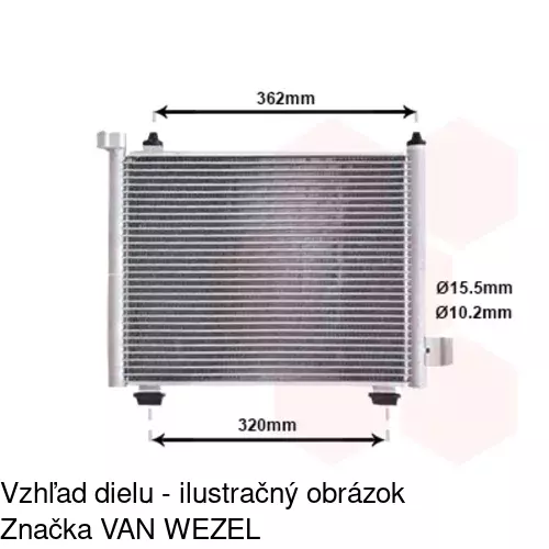 Chladiče klimatizácie 5503K8C2 /POLCAR/ - obr. 2