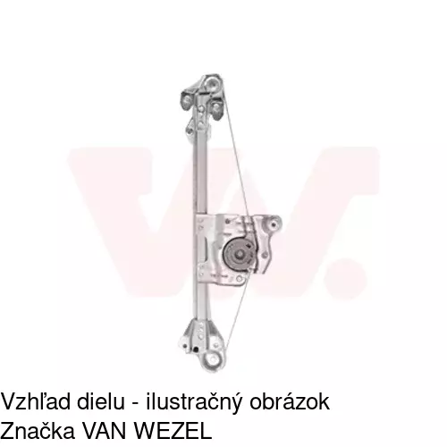 Mechanizmus sťahovania okna elektrický bez motora 5509PSG3 /POLCAR/ - obr. 2
