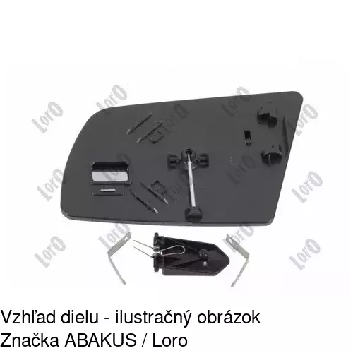 Sklo vonkajšieho zrkadla s držiakom 5514552E /POLCAR/ - obr. 4