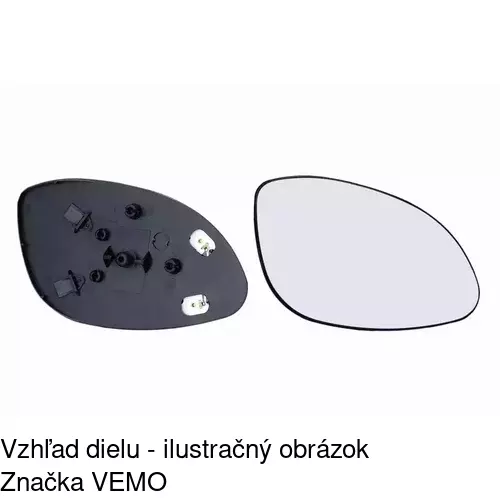 Sklo vonkajšieho zrkadla s držiakom 5516544M /POLCAR/ - obr. 2