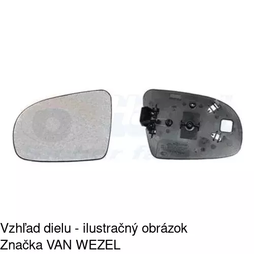 Sklo vonkajšieho zrkadla s držiakom 5555541M /POLCAR/ - obr. 5