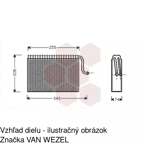 Výparník klimatizácie 5555P8-1 /POLCAR/ - obr. 1