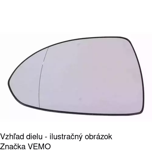 Sklo vonkajšieho zrkadla s držiakom 5558546M /POLCAR/ - obr. 2