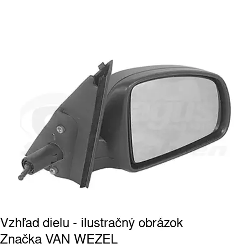 Rám vonkajšieho zrkadla 555955TM /POLCAR/ - obr. 1