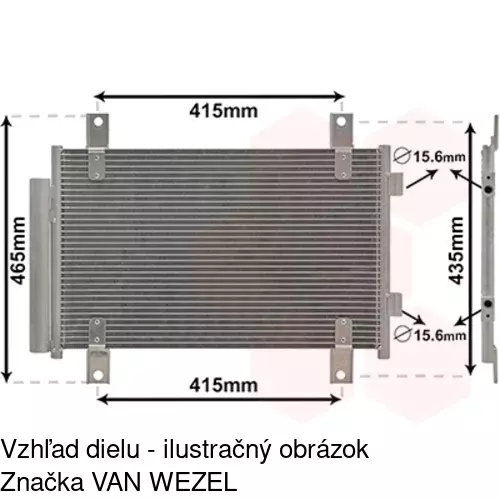 Chladiče klimatizácie 5704K8C1S /POLCAR/ - obr. 3