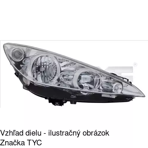 Hlavný reflektor 571210-E /POLCAR/ - obr. 1