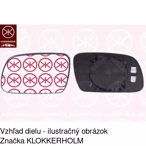 Sklo vonkajšieho zrkadla s držiakom 5748551M /POLCAR/ - obr. 2