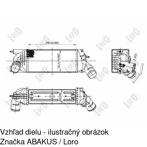 Chladiče vzduchu (Intercoolery) 5748J8-1 /POLCAR/ - obr. 2