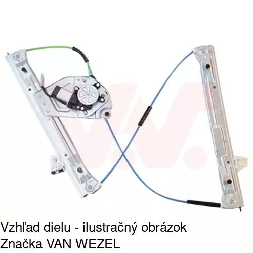 Mechanizmus sťahovania okna elektrický bez motora 57B1PSG1E /POLCAR/ - obr. 3