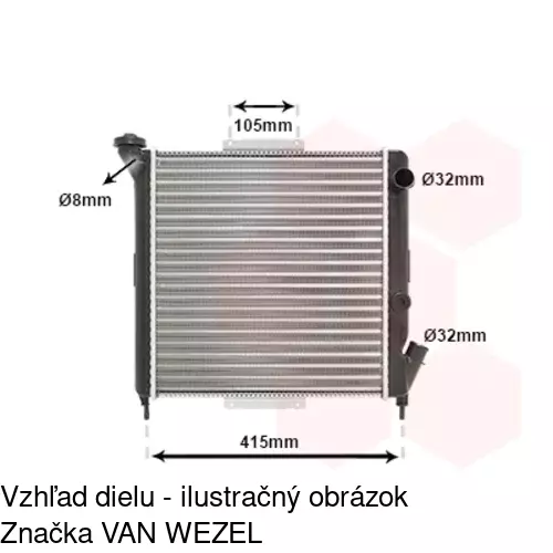 Chladiče vody 600508-1 /POLCAR/ - obr. 1