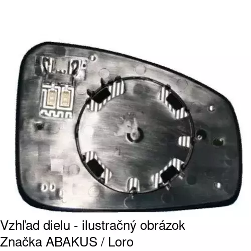 Sklo vonkajšieho zrkadla s držiakom 6012542E /POLCAR/ - obr. 5