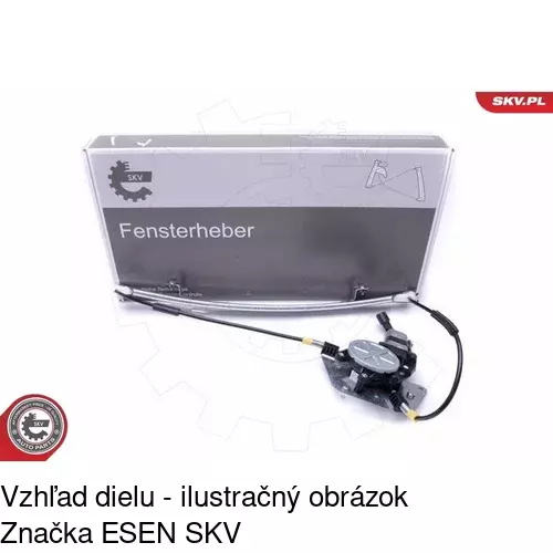 Mechanizmus sťahovania okna elektrický bez motora 6015PSG2 /POLCAR/ - obr. 3