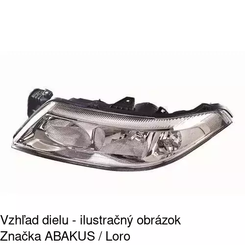 Hlavný reflektor 603710-E /POLCAR/ - obr. 2