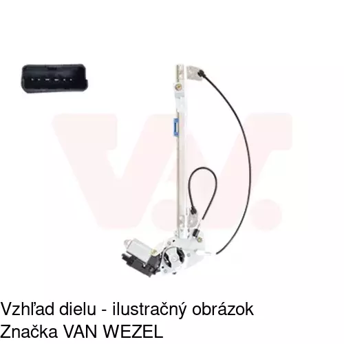 Elektrický mechanizmus okna dverí 6037PSE4 /POLCAR/ - obr. 4