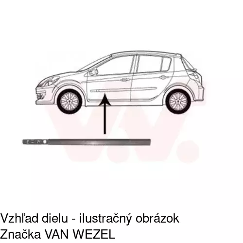 Lišta dverí 60500031 /POLCAR/