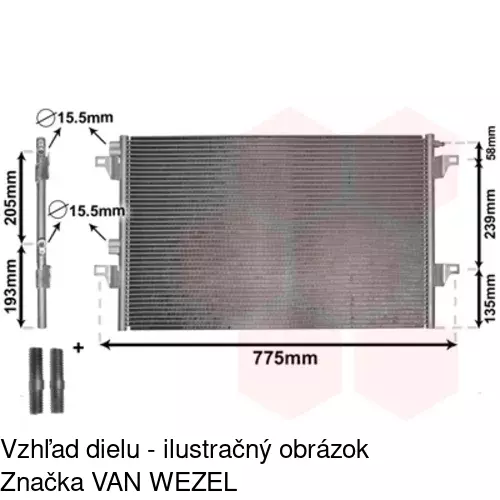 Chladiče klimatizácie 6052K8C2 /POLCAR/ - obr. 2