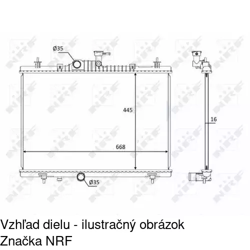 Chladiče vody POLCAR 6080081K