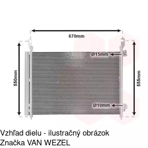 Chladiče klimatizácie 6080K8C1 /POLCAR/ - obr. 2
