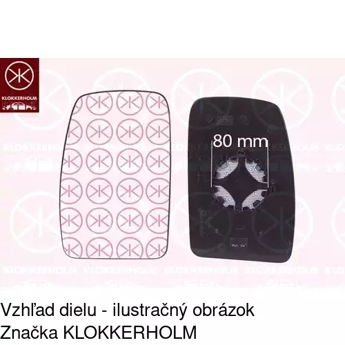 Sklo vonkajšieho zrkadla s držiakom 60N1543E /POLCAR/ - obr. 2