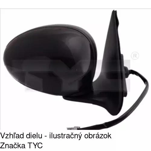Vonkajšie zrkadlo 6345524E /POLCAR/