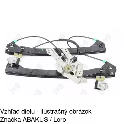 Mechanizmus sťahovania okna elektrický bez motora 6530PSG1 /POLCAR/ - obr. 3