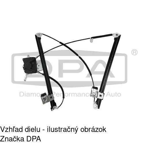Mechanizmus sťahovania okna elektrický bez motora 6706PSG1 /POLCAR/ - obr. 3