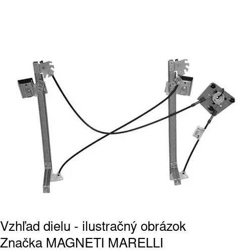 Mechanizmus sťahovania okna elektrický bez motora POLCAR 6732PSG6E